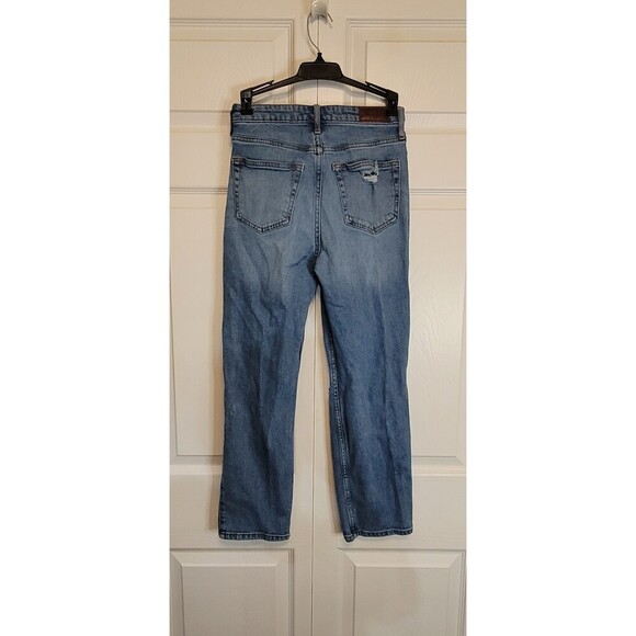 Hollister Ripped Blue Jeans Size 1 Short 25W x 25L High Rise - Picture 2 of 12